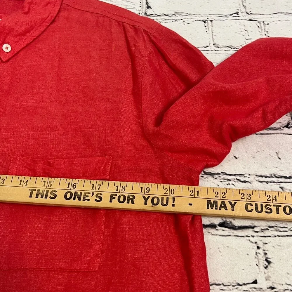 Maeve Red Button Down Shirt - Picture 8 of 11